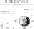 wholesale 14K Gold Cubic Zirconia Cross Stud Earrings for Women Religious Gifts-0-6