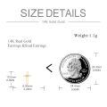 wholesale 14k Gold Cross Stud Earrings With Zircon Star Accent For Women-0-6