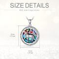 wholesale 925 Sterling Silver Lamb Of God Pendant Necklace Abalone Shell Zircon Christian Jewelry-0-3