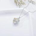 wholesale Sterling Silver Clear Crystal Women s Love Heart Necklace Gift for Her-0-3