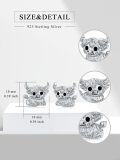 wholesale 925 Sterling Silver Highland Cow Stud Earrings - Cute Animal  for Women Girls-0-4