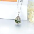 wholesale 925 Sterling Silver Green Moss Agate Tree of Life Pendant Necklace s for Women-0-1