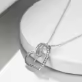 TOUPOP Sterling Silver Crystal Gymnast Necklace Gifts for Granddaughter Team USA Ballerina Sport Pendant-0-3