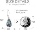 wholesale 925 Sterling Silver Teardrop Abalone Shell Daisy Flower Tree Of Life Dangle Earrings For Women-0-3