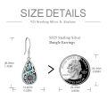 wholesale 925 Sterling Silver Teardrop Earrings With Fleur De Lis Design And Abalone Shell-0-3