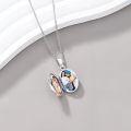 wholesale 925 Sterling Silver Butterfly Flower Photo Locket Necklace-0-1