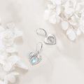 wholesale 925 Sterling Silver Moonstone Heart Angel Wing Drop Leverback Earrings-0-3