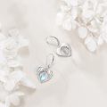 wholesale 925 Sterling Silver Platinum Plated Angel Wings Heart Moonstone Drop Earrings-0-3