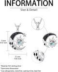 wholesale TOUPOP Gothic Sun And Moon Necklace For Women Sterling Silver Moonstone/labradorite/turquoise/black Onyx Gift For Graduations Sister Girlfriends Friends -0-3