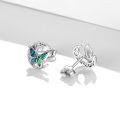 wholesale 925 Sterling Silver Abalone Shell Butterfly Stud Earrings Celtic Moon Irish  for Women-0-2