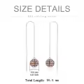 wholesale 925 Sterling Silver Sports Themed Long Chain Basketball Dangle Earrings Wholesale for Women-0-4