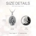 wholesale 925 Sterling Silver Santa Muerte Pendant Necklace-0-4