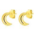 wholesale 14K Gold Crescent Moon Hoop Stud Earrings for Women - Valentines Day Gift-0-0