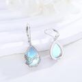 wholesale 925 Sterling Silver Blue Topaz Wing Earrings-0-1