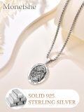 wholesale 925 Sterling Silver St Francis of Assisi Medal Necklace for Men Women Catholic-0-4