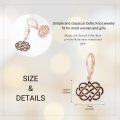 wholesale Rose Gold 925 Sterling Silver Celtic Knot Drop Earrings for Women -0-1