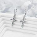 wholesale 925 Sterling Silver Cross Earrings with Abalone Shell Inlay s for Women-0-2