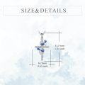 wholesale 925 Sterling Silver Dragonfly Pendant Necklaces with Blue Enamel and Cubic Zirconia for Women-0-4