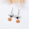 wholesale 925 Sterling Silver Bat & Pumpkin Halloween Drop Earrings Gift for Her-0-3