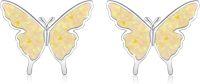 wholesale 925 Sterling Silver Blue Fire Opal Butterfly Stud Earrings Hypoallergenic  for Women Girls 6mm x 8mm-Butterfly Earring(Yellow)