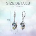 wholesale 925 Sterling Silver Teardrop Aurora Borealis Rose Drop Earrings - Mother's Day Gift for Her-0-4