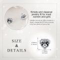 wholesale 925 Sterling Silver Pug Dog Head Stud Earrings Gift for Women-0-5