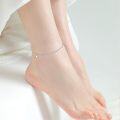 wholesale 925 Sterling Silver Star Heart Charm Anklet for Women - Summer Beach Jewelry-0-1