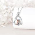 wholesale 925 Sterling Silver 925 Mother's Love Heart Necklace w/ Angel & Child Charm - Ideal Mommy/Mother Grandma Present-0-4