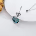 wholesale 925 Sterling Silver Tree of Life Urn Necklace for Ashes Heart Cremation Jewelry Memorial Keepsake with Funnel Filler for Women Men-0-3