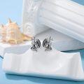 wholesale 925 Sterling Silver Cute Dragon Stud Earrings for Women - Animal Shape Jewelry-0-5