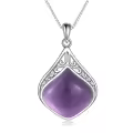 wholesale 925 Sterling Silver Moonstone Lapis Larimar Moss Agate Teardrop Filigree Pendant-0-75