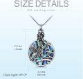 wholesale TOUPOP Toupo Eagle Urn Necklace For Ashes Sterling Silver Eagle Cremation Jewelryfor Ashes With Abalone Shell Memorial Jewelry Gifts For Women Men Gifts -0-3