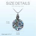 TOUPOP Sterling Silver Abalone Shell Eagle Cremation Urn Necklace-0-3