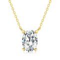 wholesale 14k Oval Lab Diamond Pendant Necklace Wholesale With Elegant Gold Chain Design-0-0