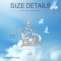 wholesale TOUPOP Sterling Silver Pigeon Necklace Heart Pendant Forever In My Heart Mother And Daughter Necklace For Women Friends Mother's Day -0-2