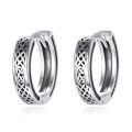 wholesale 925 Sterling Silver Celtic Knot Braided Hoop Earrings Oxidized Vintage Jewelry For Women-0-0