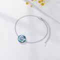 wholesale 925 Sterling Silver Blue Crystal Evil Eye Protection Charm Bracelet Lucky s for Women-0-2