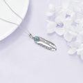 wholesale 925 Sterling Silver Turquoise Feather Pendant Necklace Boho s for Her-0-3