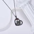 wholesale 925 Sterling Silver Heart Skull Pendant I Love You to the Moon and Back Gothic Valentine's Day Gift for Her-0-2