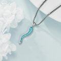 wholesale 925 Sterling Silver Turquoise Italian Horn Shaped Pendant Necklace-0-3
