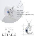 wholesale Sterling Silver & Crystal Celtic Moon Knot Necklace for Women's Sweet 16 Birthday Gift-0-1