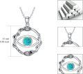 wholesale 925 Sterling Silver Snake & Turquoise Evil Eye Pendant Necklace for Women Protection s for Mom Wife Girlfriend-0-2
