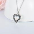 wholesale Sterling Silver Flower Urn Necklace for Ashes Memorial Keepsake Heart Jewelry-0-29