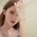 wholesale 925 Sterling Silver Blue Crystal Infinity Heart Bracelet for Women-0-4