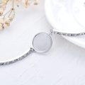 wholesale 925 Sterling Silver I Love You 100 Languages Photo Charm Bangle Bracelet for Couples-0-1