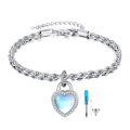 wholesale 925 Sterling Silver Heart Padlock Charm Bracelet-0-0