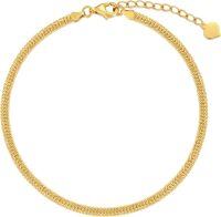 wholesale 18K Gold Solid 18KT Yellow Gold Bismark Link Ankle Anklet w 2 Extender 4 10 -4.0 Inches