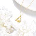wholesale 14K Gold  Heart-Shaped Sea Turtle & Starfish Pendant Necklace for Women-0-3