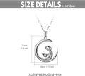 wholesale 14K Gold  Mother and Child in Crescent Moon Pendant Necklace Gift for Women-0-4