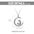 wholesale 14K Gold  Mother and Child in Crescent Moon Pendant Necklace Gift for Women-0-4